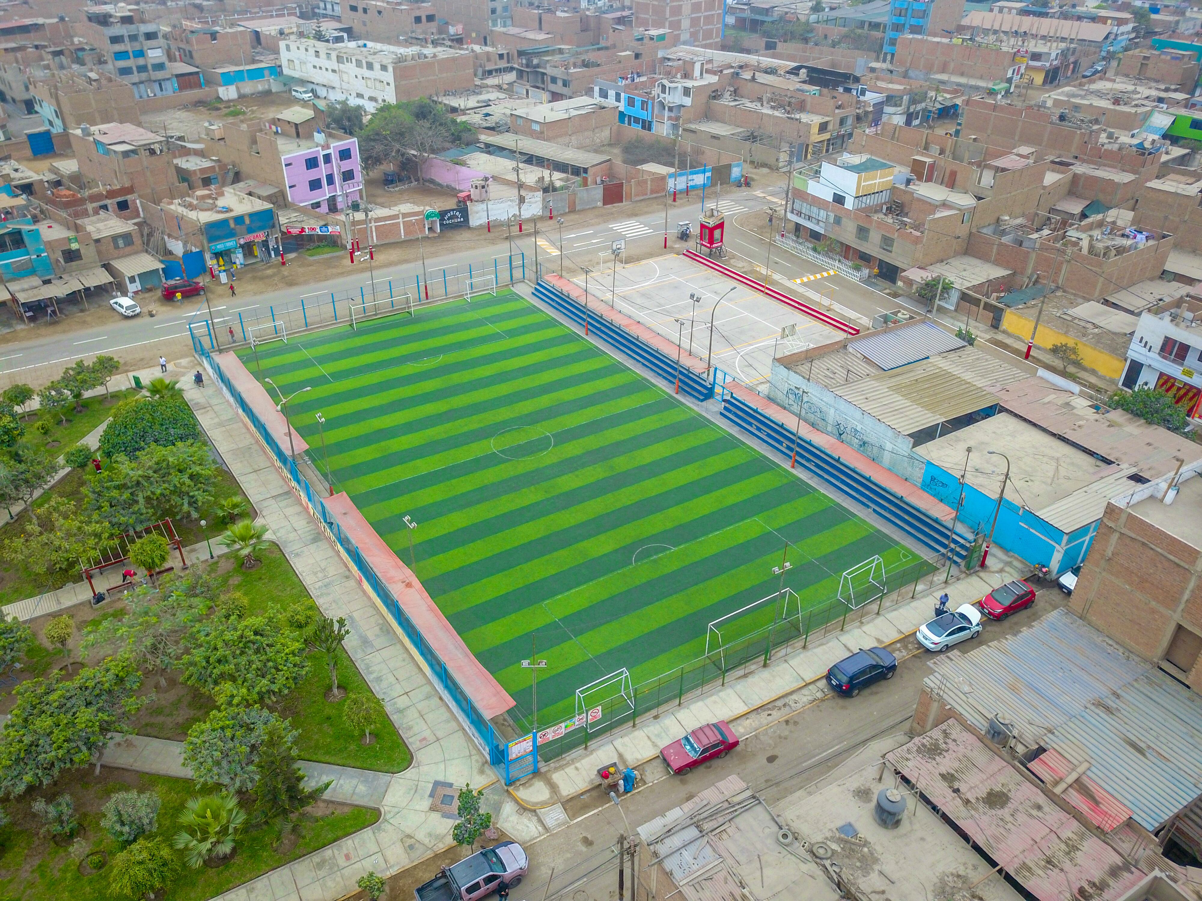 El taller y la audiencia de Puente Piedra se llevarán a cabo en la cancha de grass sintético, al costado del parque del centro poblado El Caliche.